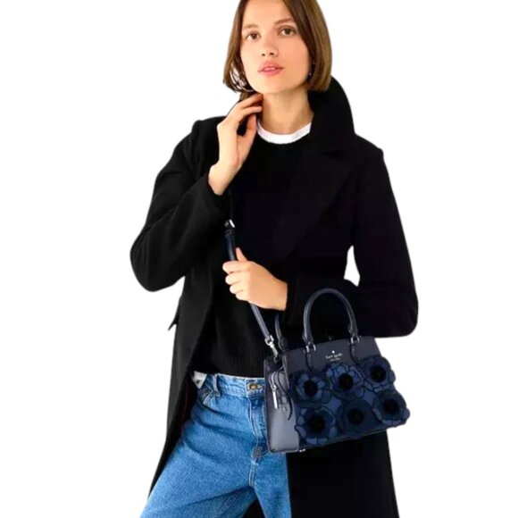 Upcoming Raffle Kate Spade NEW Blue Applique Embroidered Madison Satchel - Picture 4 of 10